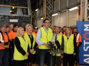 Daniel Andrews making the announcement in Ballarat today. PICTURE: KATE HEALY