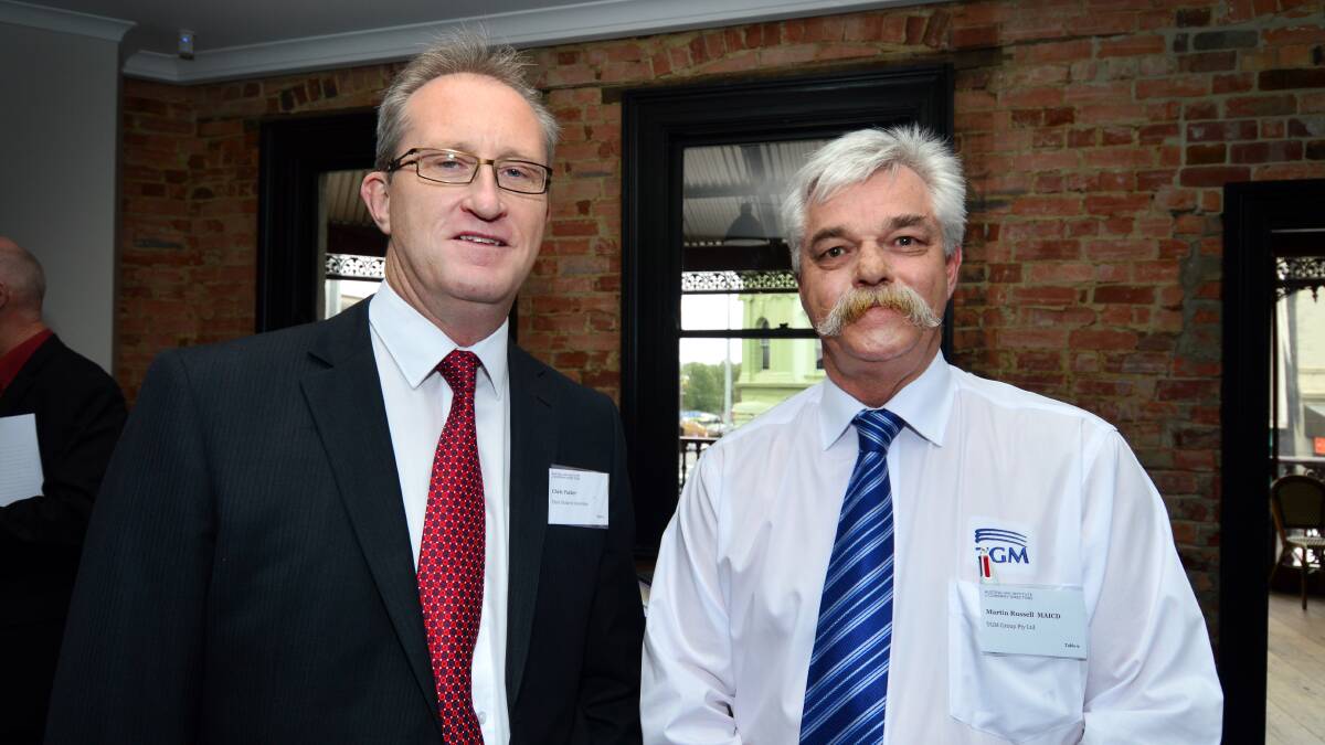 Chris Packer, Martin Russell MAICD at a Ballarat leader's lunch.