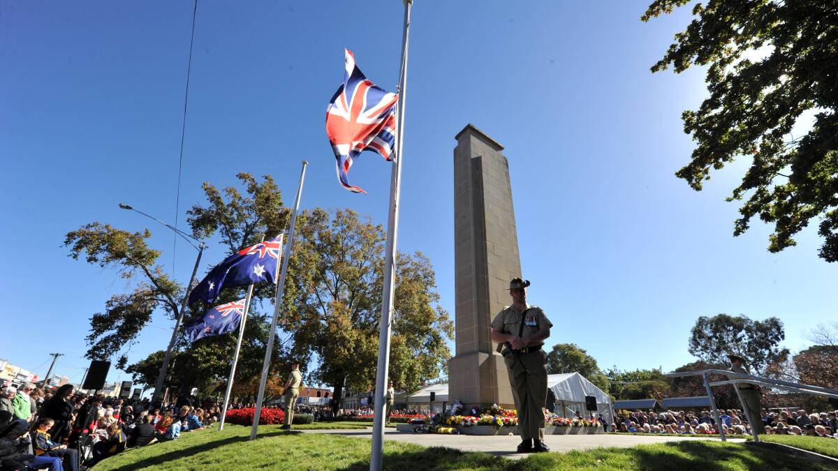 Commemorative service at Ballarat. PICTURE: JEREMY BANNISTER