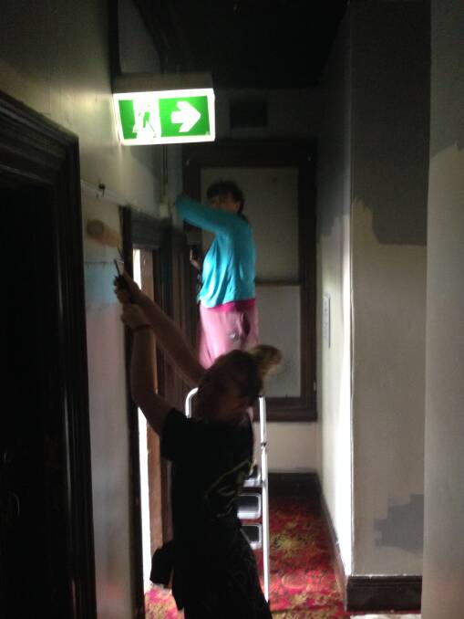 Members of Ballarat community jumped in to lend a hand with the re-decorating at the weekend. PICTURE: EMILY SWEET