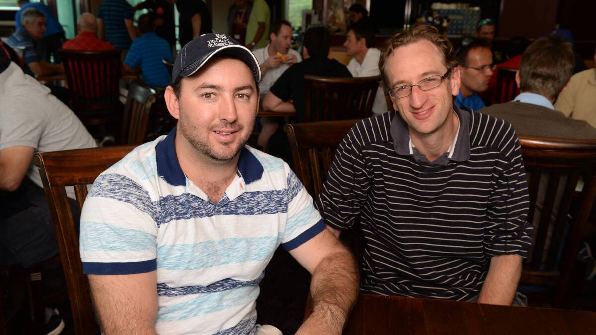Ryan Hudson-Morgan and David Menzel at the BHS Golf Day.