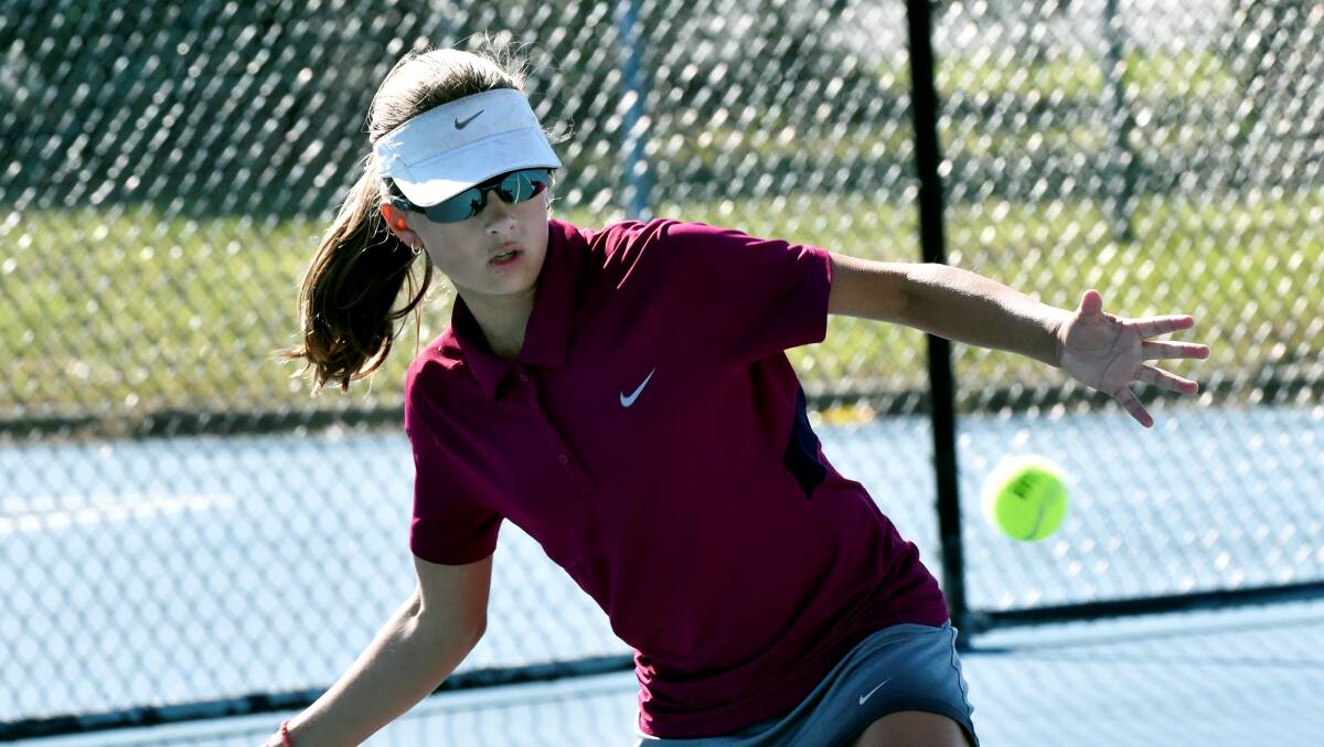 Amy Stevens (12 & Under Girls singles), Geelong. Picture: Jeremy Bannister