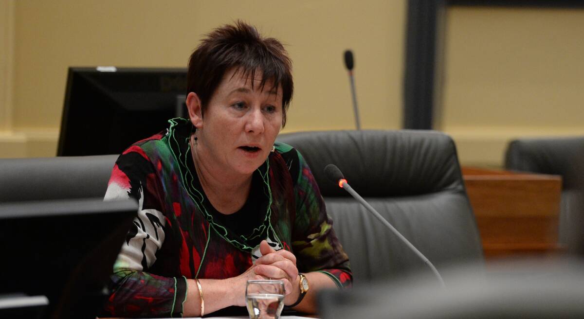 Ballarat Community Health chief executive officer Robyn Reeves at a recent inquiry into the drug ice. PICTURE: KATE HEALY