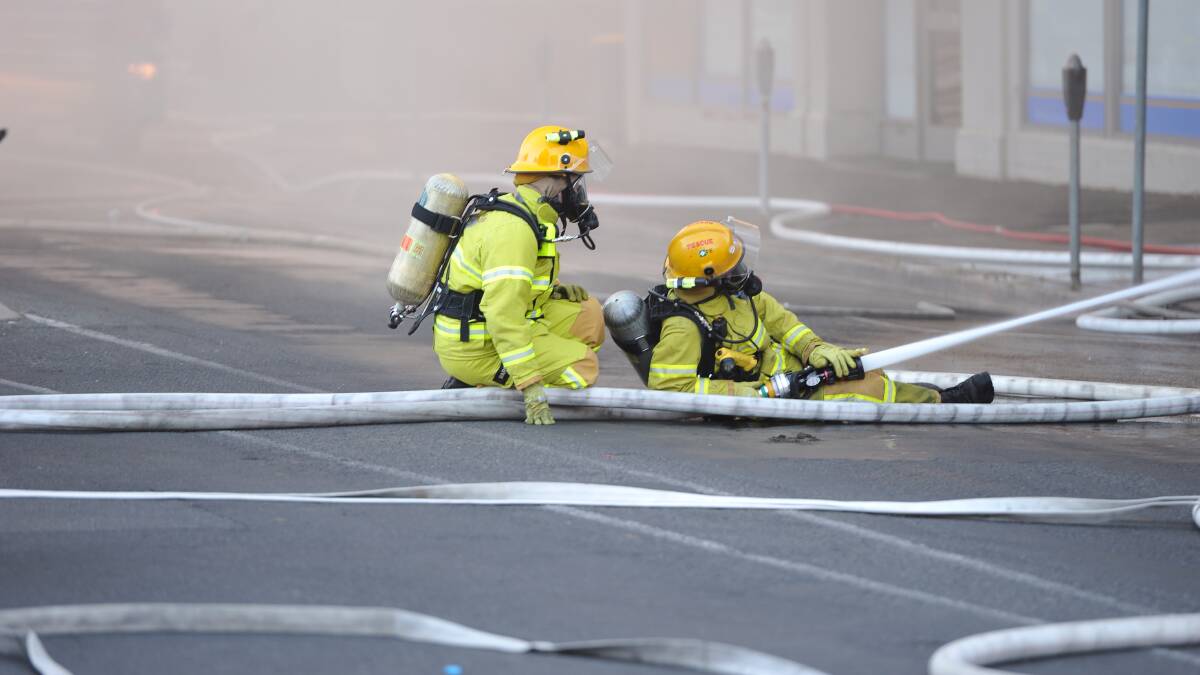 Photos from the fire earlier this year. Picture: Lachlan Bence