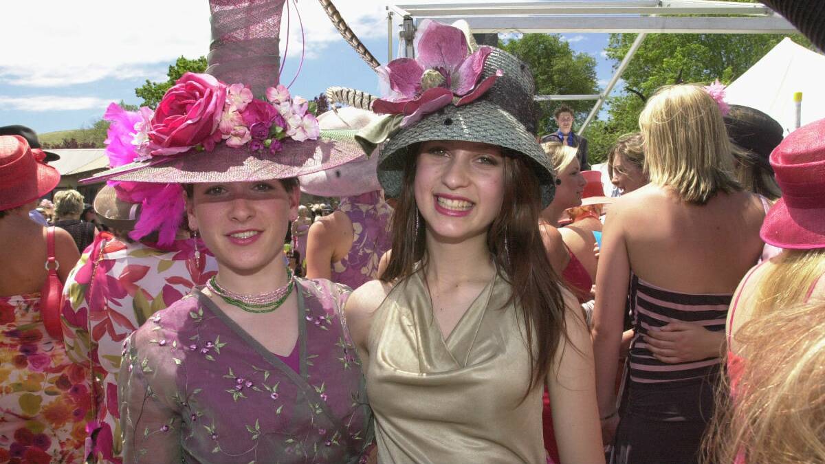 Fashions on the field entrants from left, Caroline O'Brien, and Tash Witzleb.