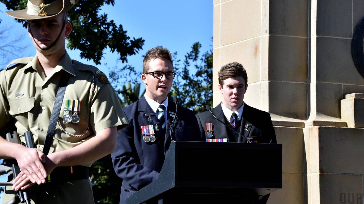 Joshua Liston and Ben Martin read the Recitation. PICTURE: JEREMY BANNISTER