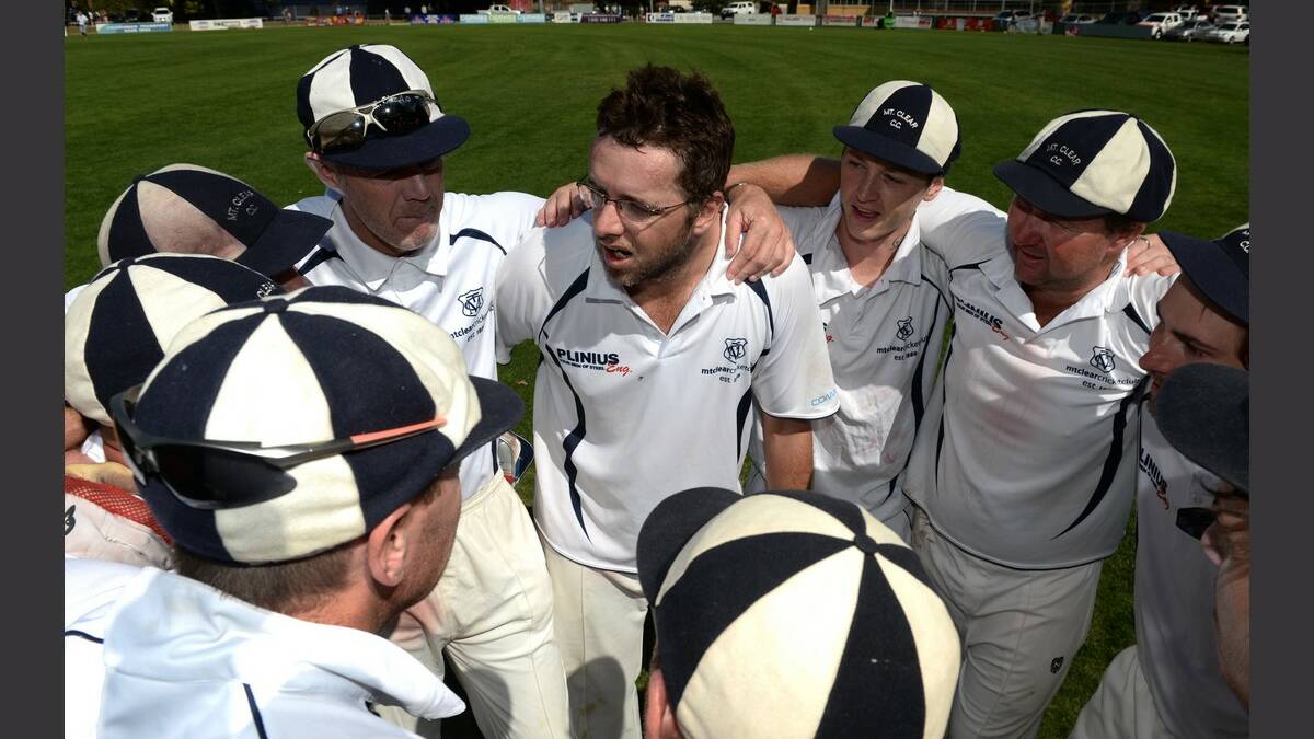 Day 4 - Nathan Yates - Captain/Coach talks to the boys after the win PIC: ADAM TRAFFORD