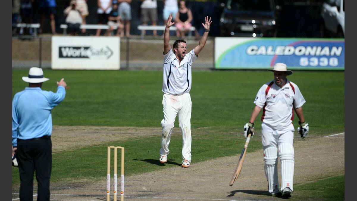 Day 4 - Captain/Coach Nathan Yates celebrates his winning wicket PIC: ADAM TRAFFORD