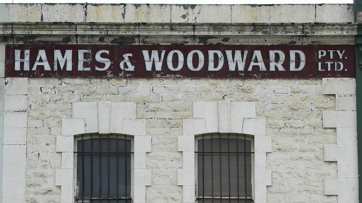 The Hames and Woodward sign on Armstrong Street, Ballarat. PICTURE: JUSTIN WHITELOCK