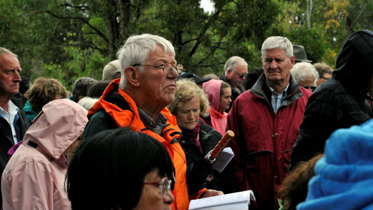 Herman Ruyg at the annual Good Friday Way of the Cross march. PICTURE: JEREMY BANNISTER