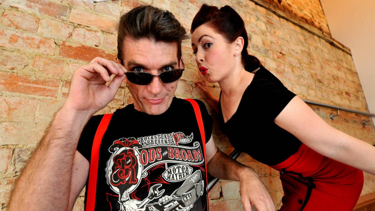 Chris "Beau Ty" Martin and Sassie Joan at the Ballarat Beat Rockabilly Festival. PICTURE: JEREMY BANNISTER