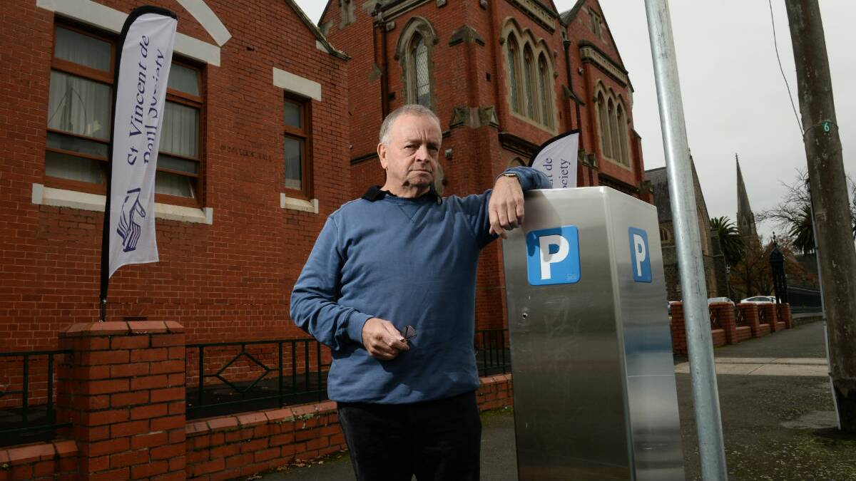 St Vincent de Paul regional president Bernie Holloway outside the Vinnies drop-in centre on Dawson Street South. PICTURE: ADAM TRAFFORD