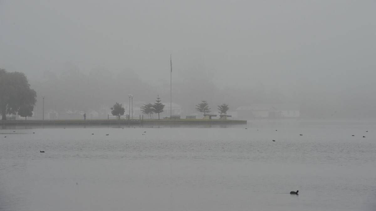 Ballarat got off to a gloomy start day as the first fog of the year settled over the city. PICTURE: JEREMY BANNISTER