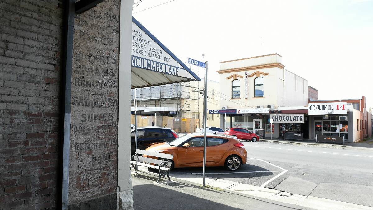 An old general goods listing sign on Pencilmark Lane, Ballarat. PICTURE: JUSTIN WHITELOCK