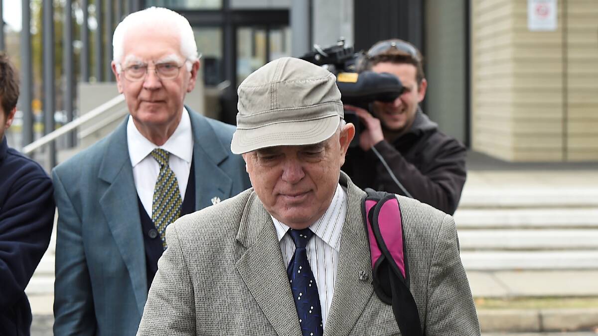 Brother Peter Clinch leaves court after testifying at the Royal Commission on Friday. PICTURE: LACHLAN BENCE