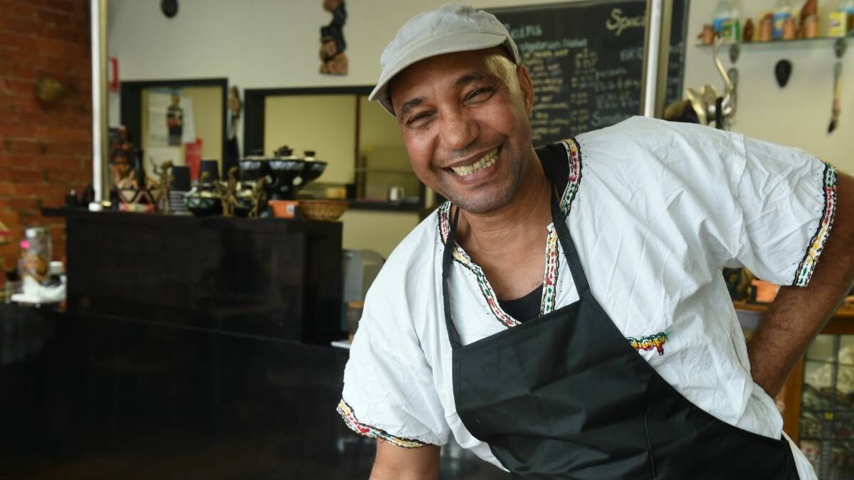 Teman Hussen, owner of Ballarat's first African and Ethiopian restaurant Café Merkama. PICTURE: LACHLAN BENCE