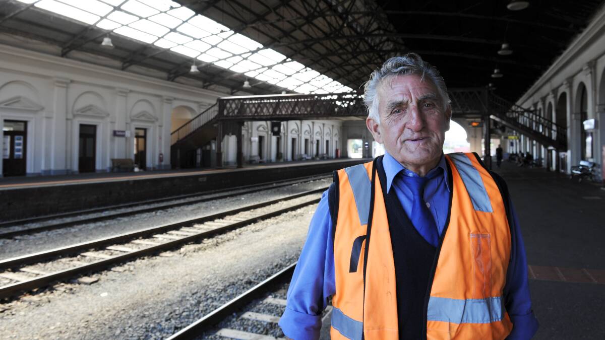 Bill Stevens will on Friday retire after a 61 year career on the railways. PICTURE: LACHLAN BENCE 