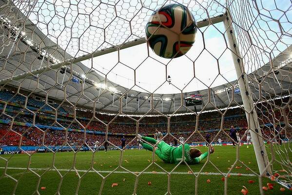The technically brilliant Netherlands destroy defending champions Spain 5-1 in a rematch of the last World Cup final.