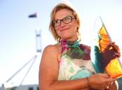 Rosie Batty accepts the Australian of the Year award for 2015. Getty images