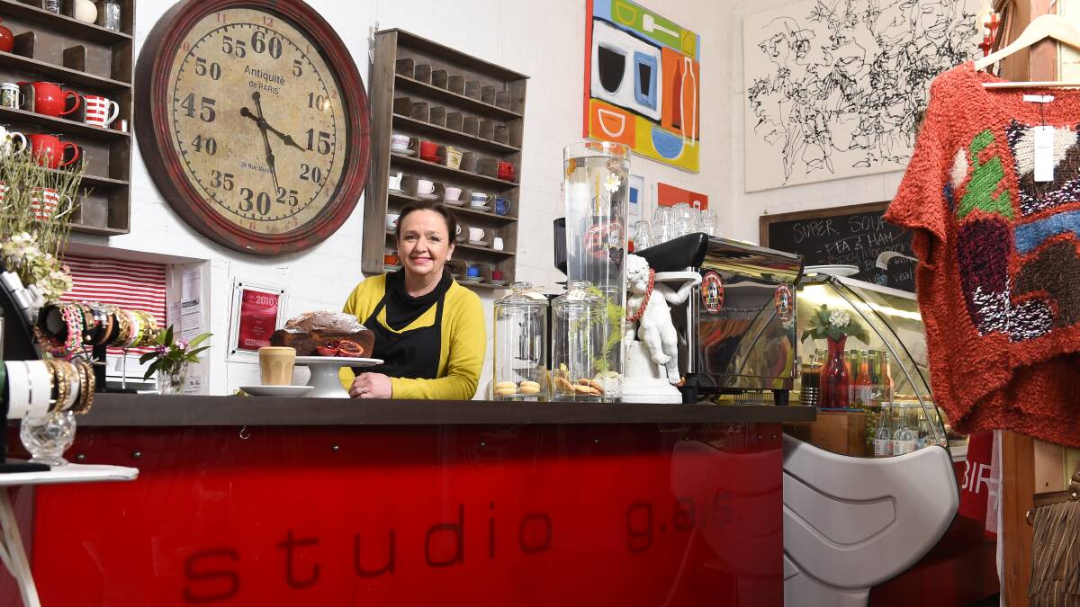  Ballarat gift, accessory and shoe store owner Josie Sangster has expanded her Studio g.a.s. business to include a cafe which offers homemade meals.
PICTURE: JUSTIN WHITELOCK