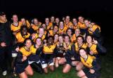  The Ballarat Grammar team celebrates after winning the Ballarat Associated Schools senior girls’ premiership. PICTURE: JEREMY BANNISTER
