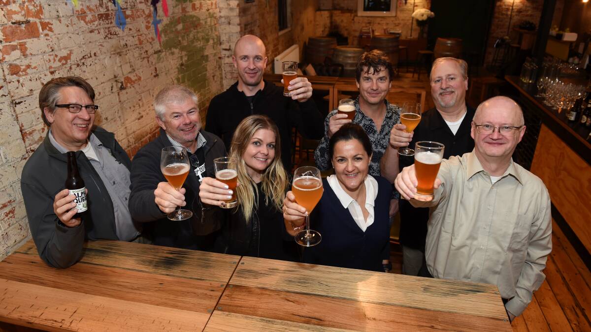 Beer judges Chuck Skypeck, Peter Aldred, Nardia McGrath, Tina Panoutsos, Carl Kins, Leon Mickelson, Warren Pawsey and Jay Brooks. 
PICTURE: LACHLAN BENCE