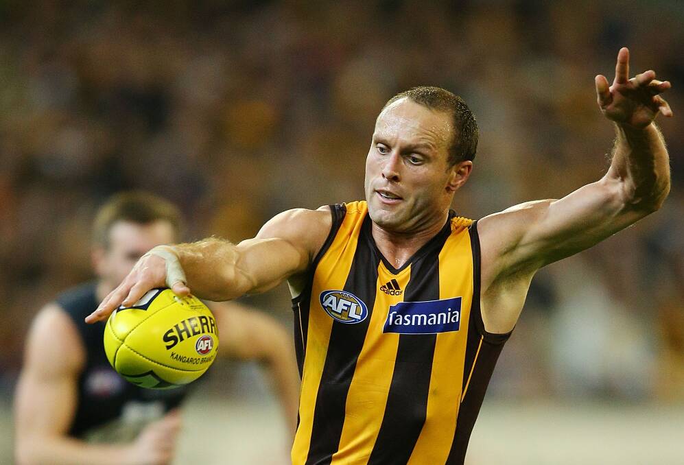 Brad Sewell plays his 200th game for Hawthorn against Geelong at the MCG  on Friday night. PICTURE: Getty Images