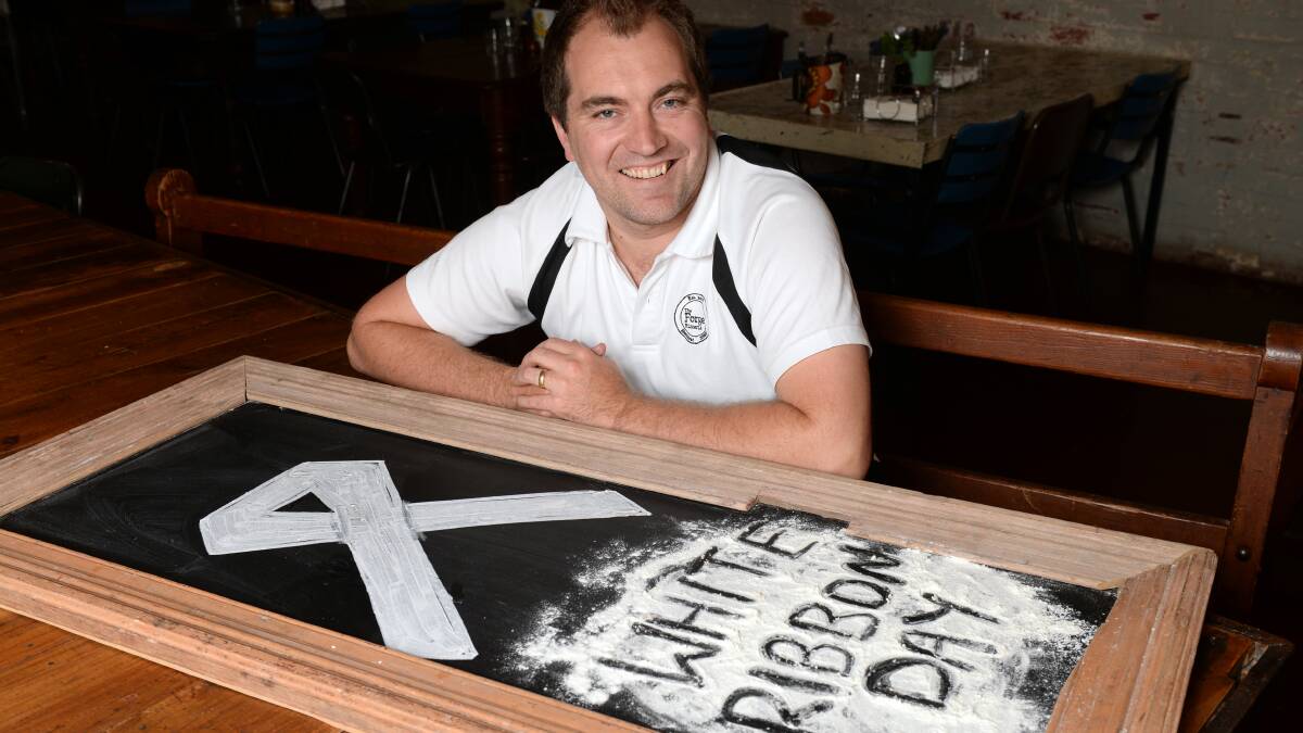 Forge Pizzeria director Tim Matthews has taken the pledge to fight violence against women. PICTURE: KATE HEALY