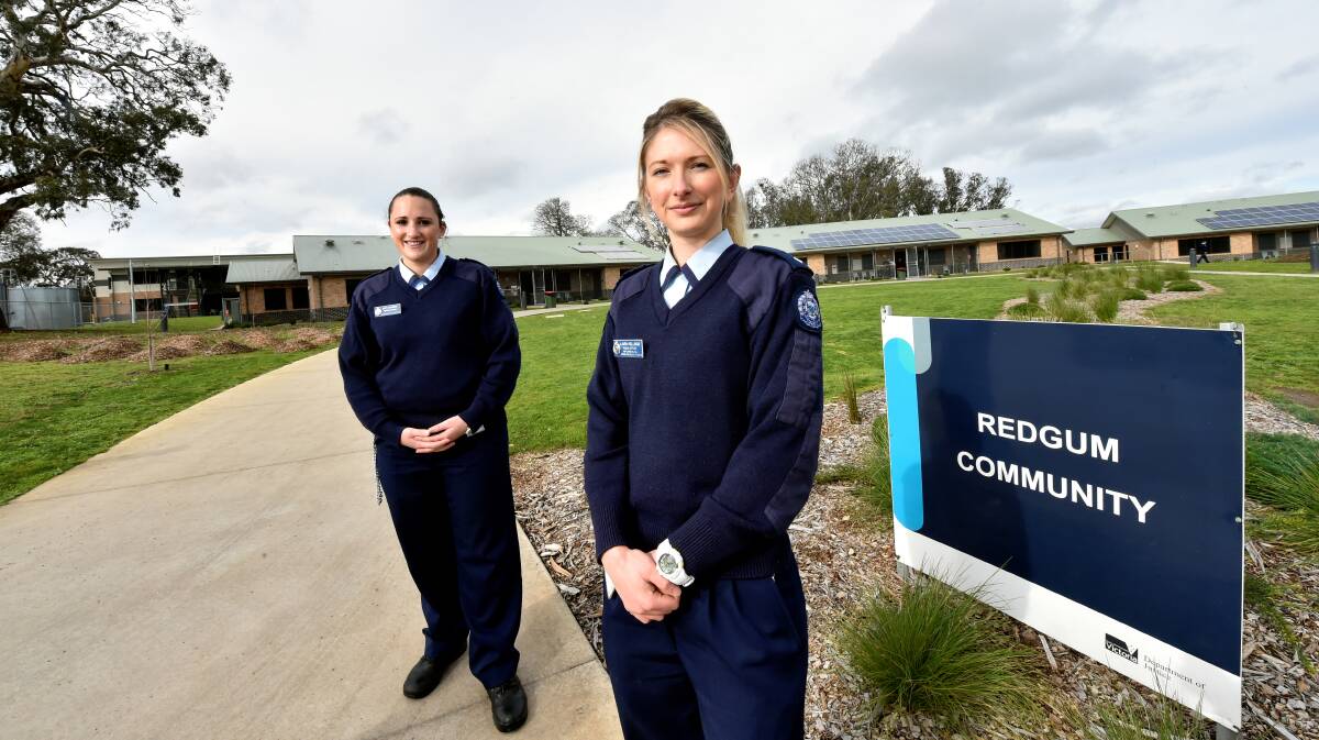 Langi Kal Kal prison officers Amy Johnson and Laura Hellings. PICTURE: JEREMY BANNISTER