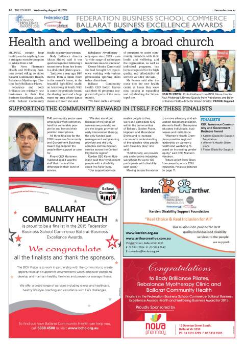 Federation Business School Commerce Ballarat Business Excellence Awards
