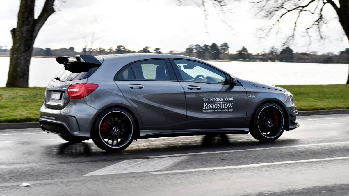 ATTITUDE: The Mercedes-Benz A45 AMG. Picture: JEREMY BANNISTER