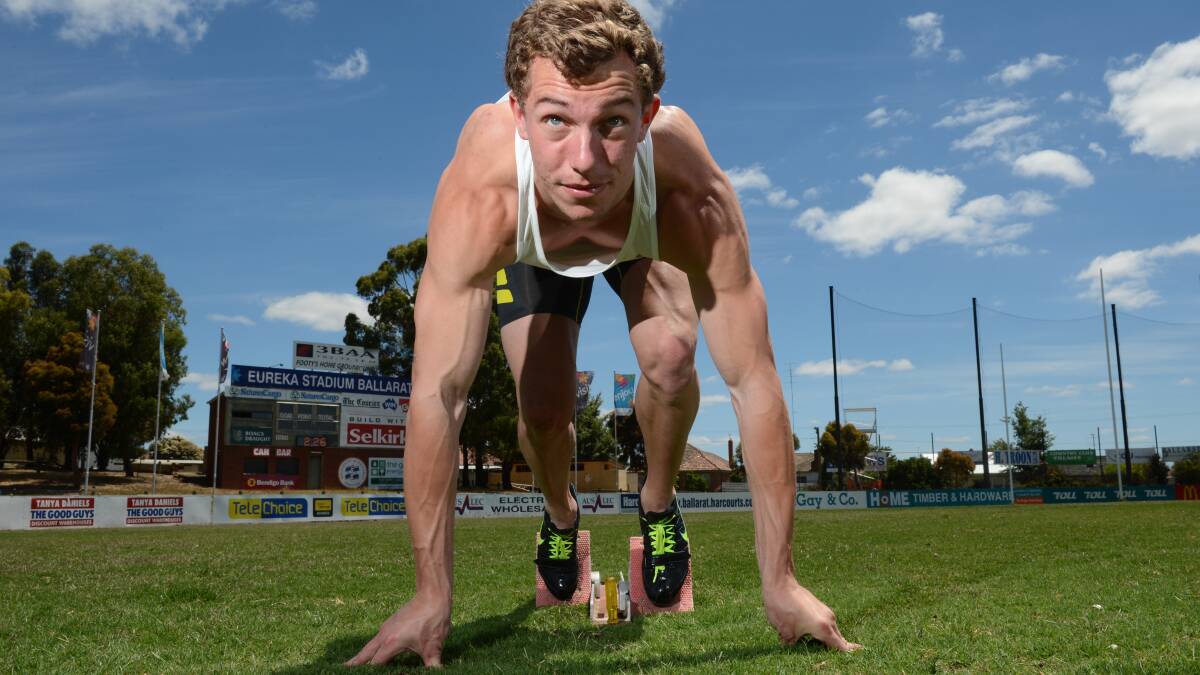 Ballarat sprinter Joel Bee will be backmarker at this year's Stawell Gift. Photo: Adam Trafford