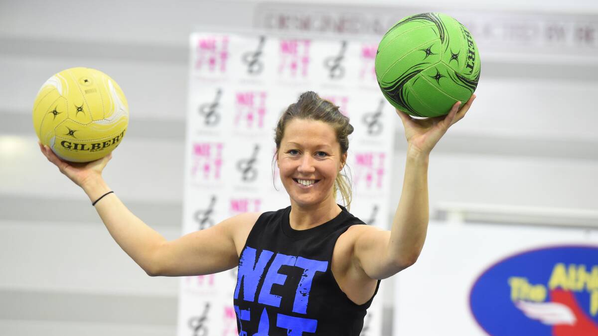 NETFIT creator and NSW Swifts netballer Sarah Wall brings her new netball workout to town. Photo: Lachlan Bence