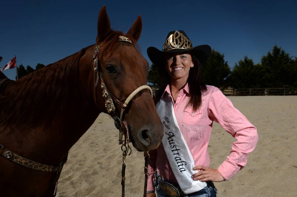 Miss Rodeo Australia, Mallory Doyle, will lead the grand entry at the Ballarat Rodeo tomorrow. 