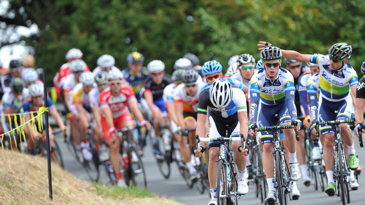 Cyclists compete in the 2013 Road Cycling National Road Championships. PICTURE: LACHLAN BENCE
