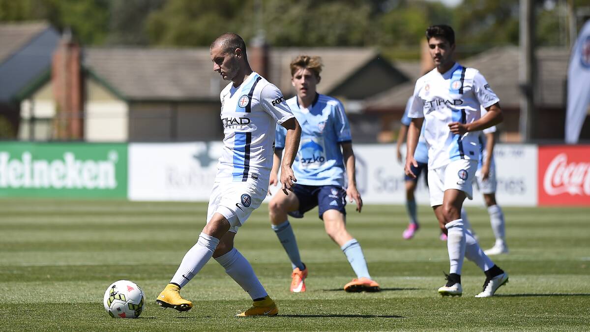 Melbourne City’s Phil Petreski was one of City’s best players in its National Youth League win over Sydney FC at Morshead Park. PICTURE: JUSTIN WHITELOCK