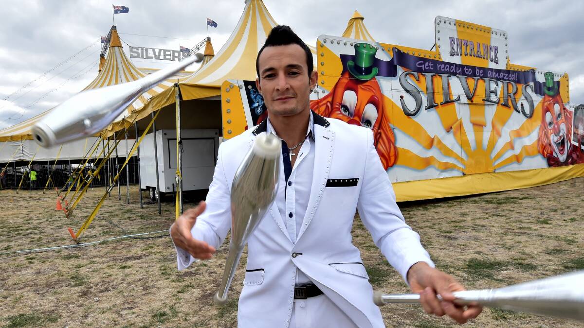 Silvers Circus has arrived in Ballarat, along with juggler Ricardo De Araugo.