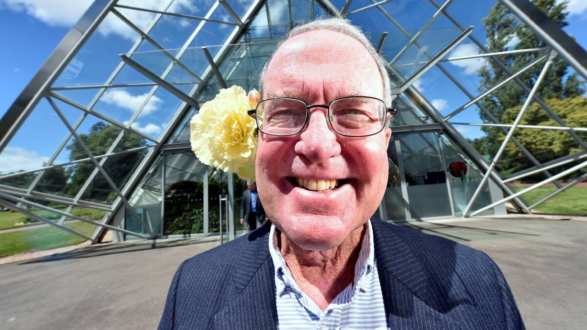 Ballarat deputy mayor Peter Innes is all smiles at the Begonia Festival launch. PICTURE: JEREMY BANNISTER