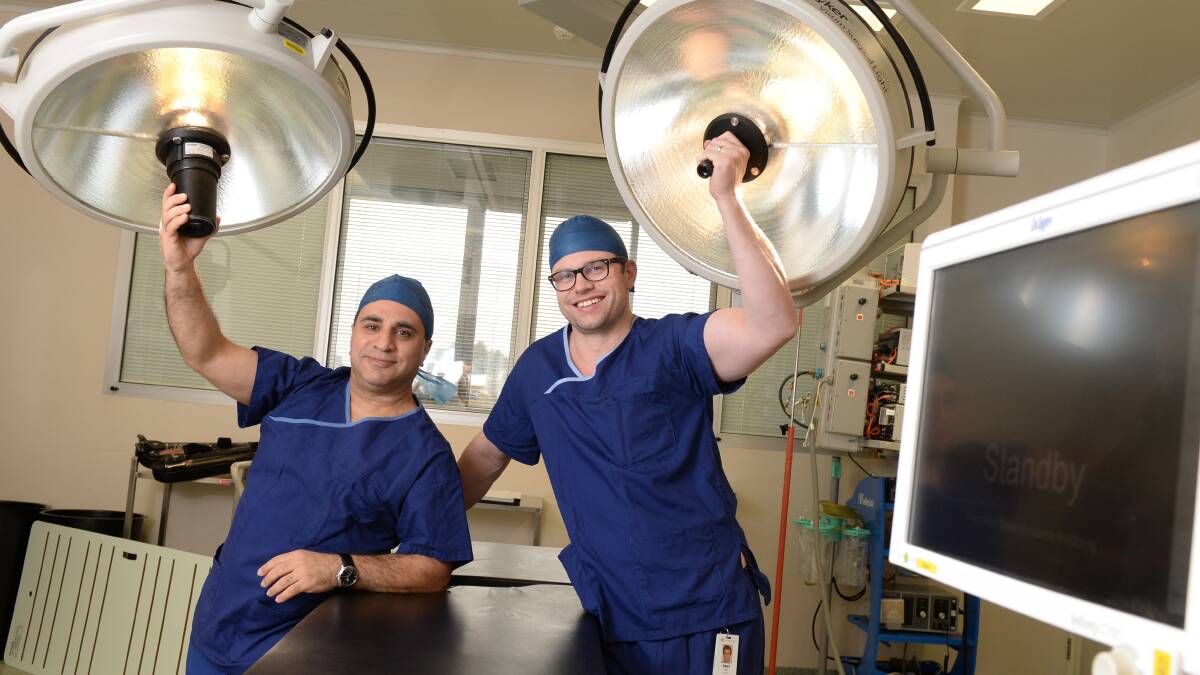 Surgeon Mr Douraid Abbas and Peri-Operative Services Manager Troy Tregilles.