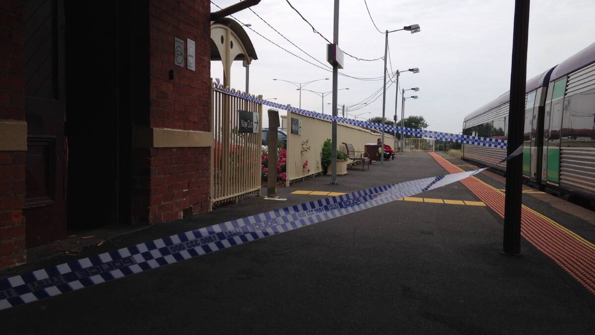 Police tape cordons off area where burglars forced entry. PICTURE: David Jeans