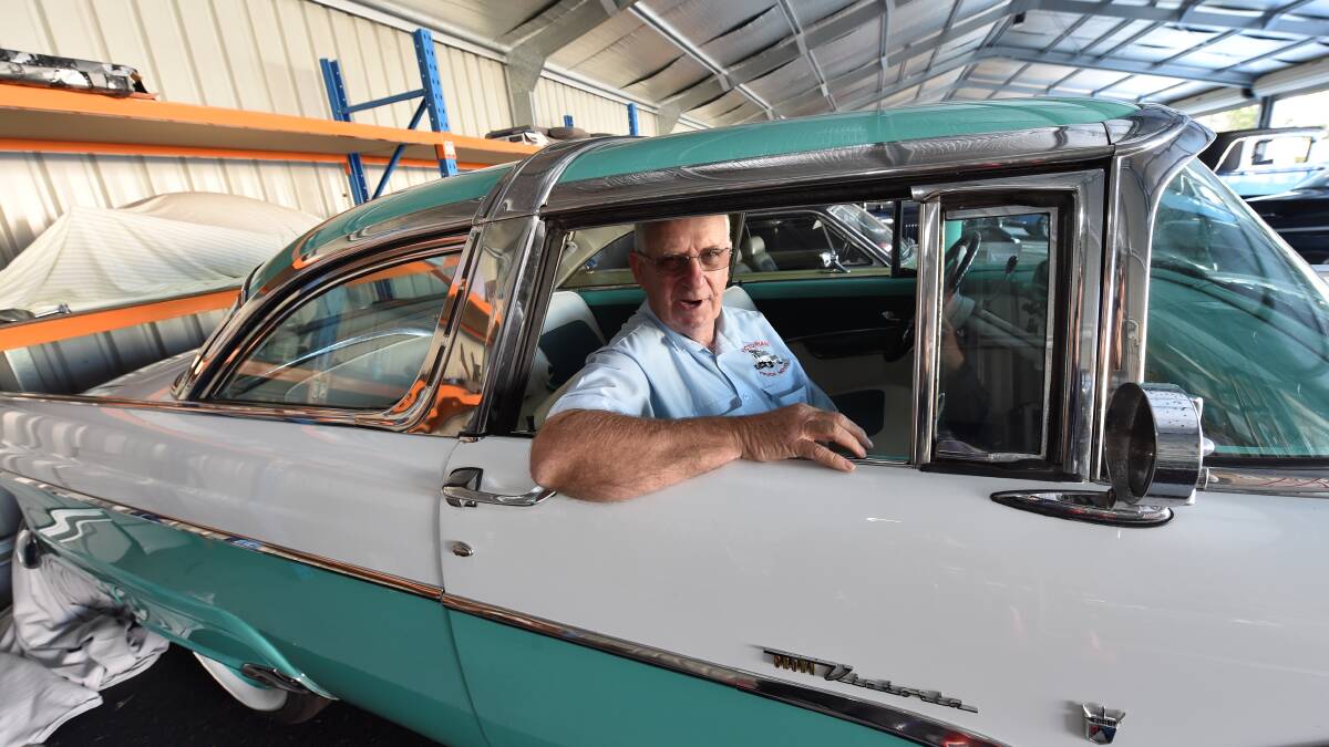 Roger Rich with one of his many classic cars. PICTURE: JEREMY BANNISTER