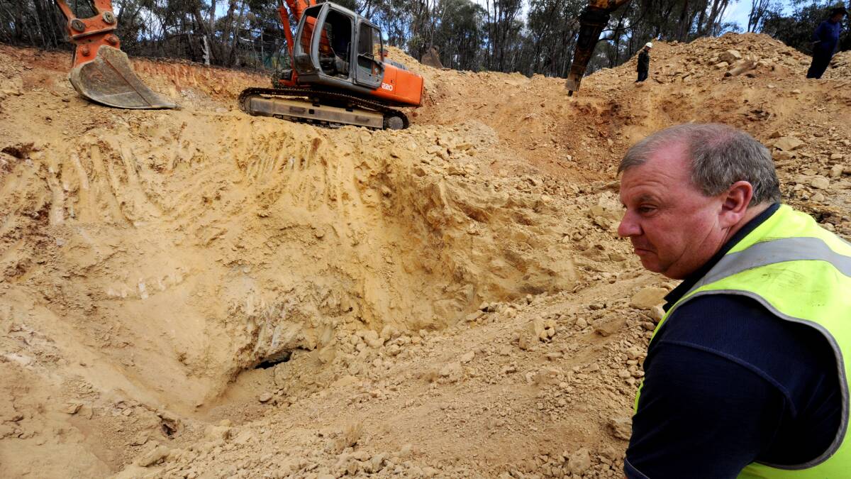 A file picture of Daryl Floyd at the Avoca mine site where he believes his brother Terry’s body was dumped after he disappeared in 1975. 