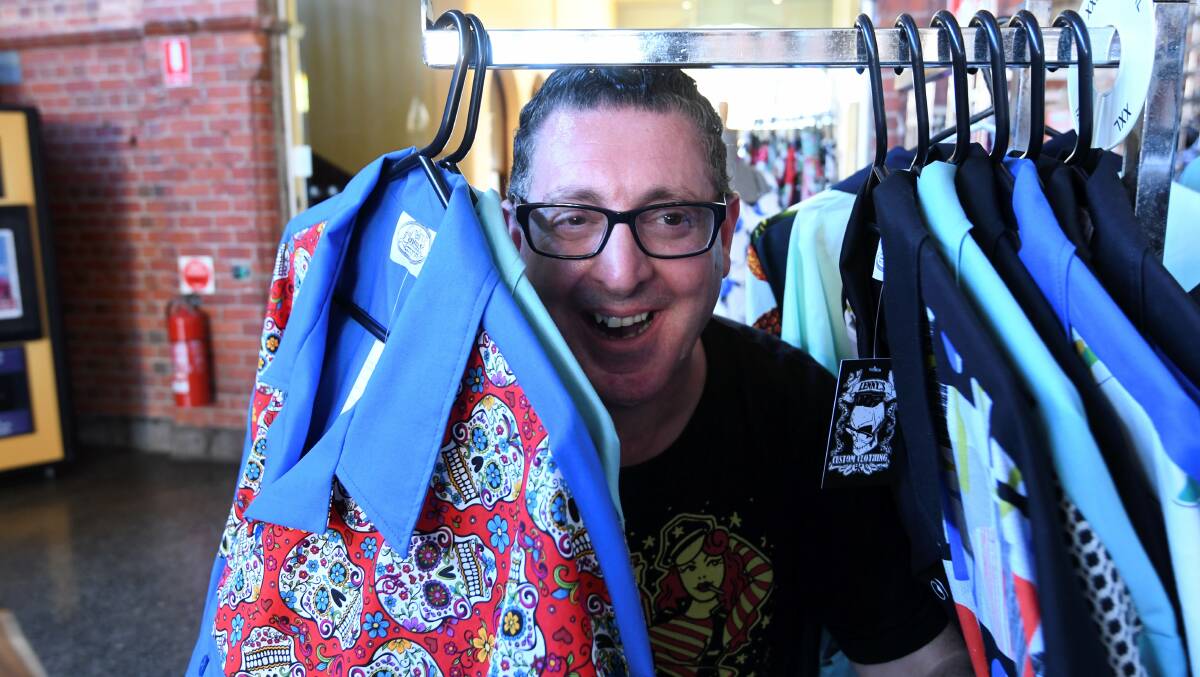 STYLE GURU: Lenny Orsetti will be selling his custom rockabilly threads at the Ballarat Beat Rockabilly Festival. Picture: Lachlan Bence.