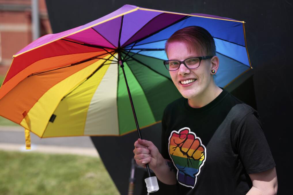 HOPEFUL: President of the Ballarat Pride Hub Kirsten Holden. Picture: Luka Kauzlaric.