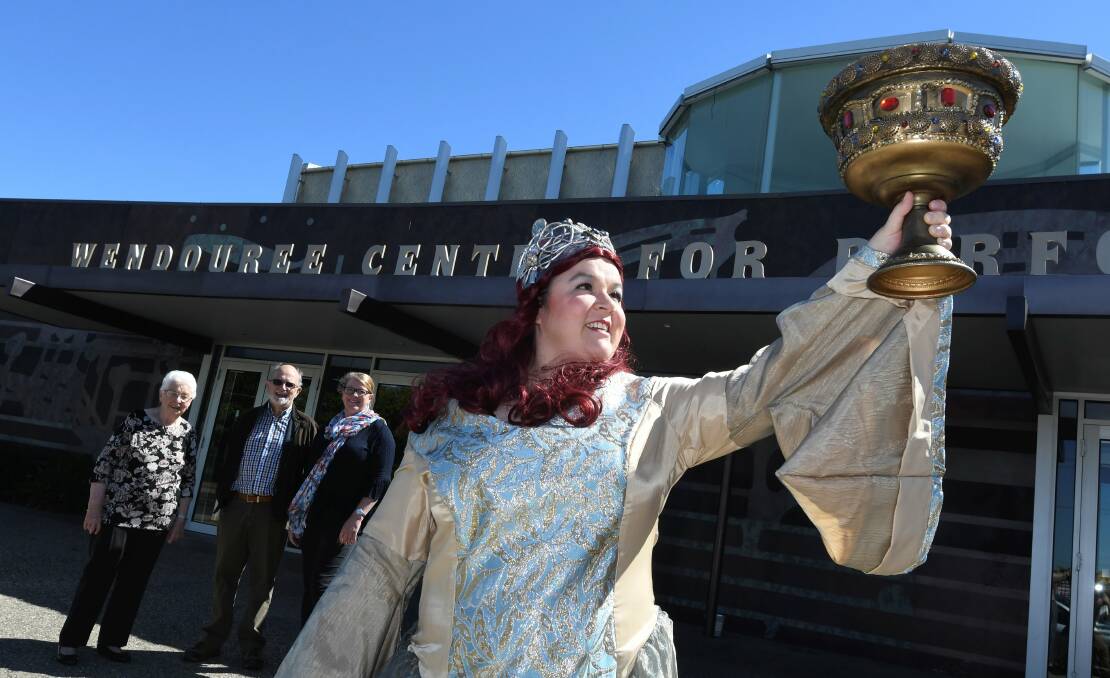 BEHOLD: Lady of the Lake Maxine Montgomery ahead of Spamalot, set to show at Wendouree Centre for Performing Arts. Picture: Lachlan Bence