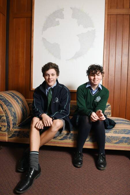 PRIVILEGED: Lachlan Walker and Jessica Van Nus are among just 20 indigenous students to receive the Marrung Education Scholarship. Picture: Kate Healy.