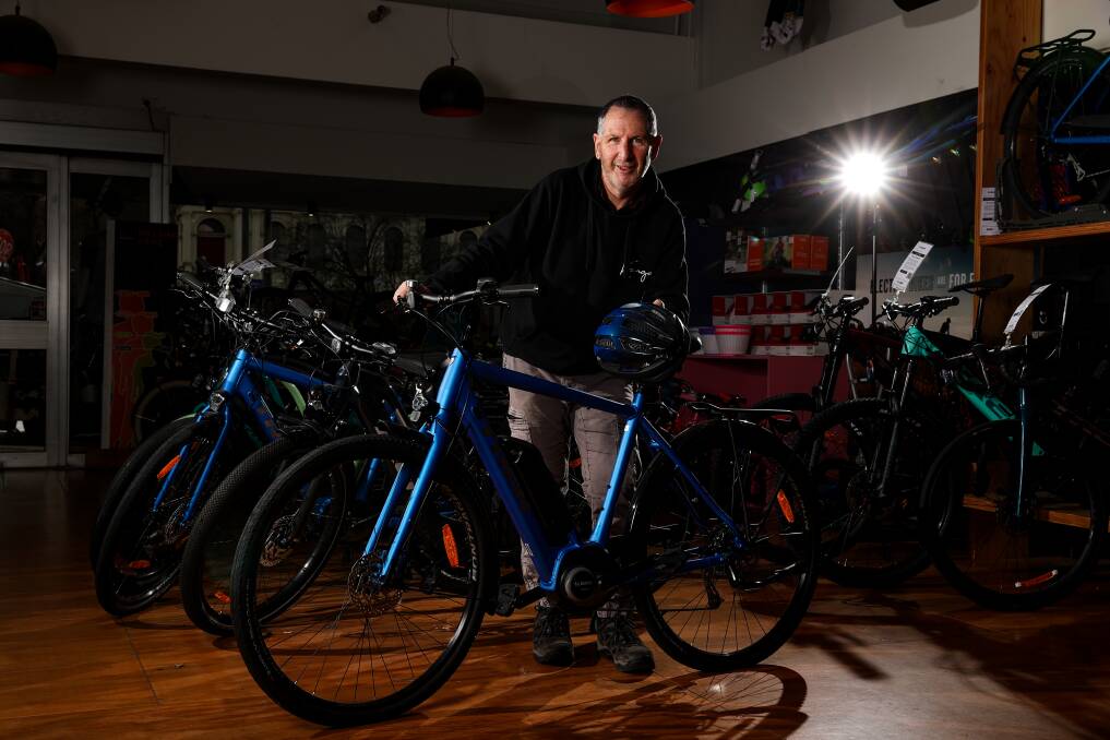E-BIKES: Steve Kennedy from Cycle Scape thinks the innovation in the models is offering new transport options. Picture: Luke Hemer