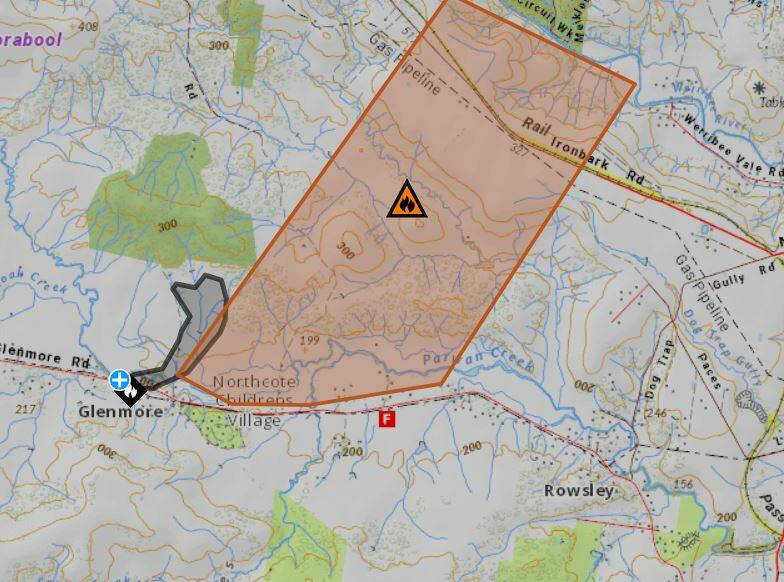 Watch and act warning issued for fast-moving grassfire south of Ballan