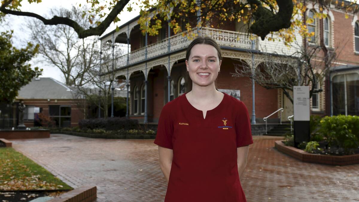 SUPPORT: Fletcha Bryan-Wakeling has been working as a registered undergraduate student of nursing (RUSON) at Ballarat Base Hospital. Picture: Lachlan Bence 