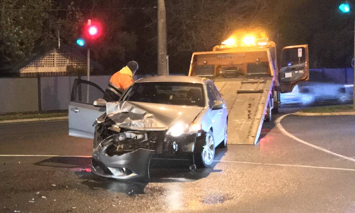 The result of a crash on Gillies Street.
